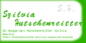 szilvia hutschenreitter business card